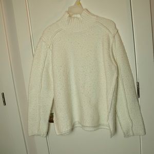 RD Style White turtle Neck Sweater